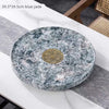 Round Stone Gongfu Tea Tray with Drain