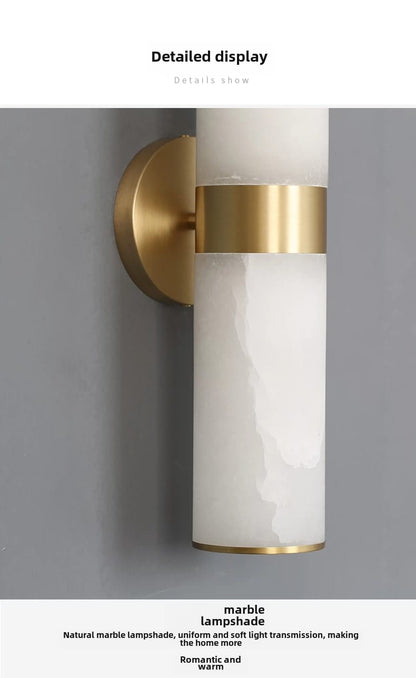 Marble Lamp Spanish Marble Solid Copper Wall Sconce