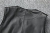 Men’s Genuine Leather Vest Waistcoat Slim Japanese Style