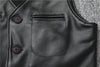 Men’s Genuine Leather Vest Waistcoat Slim Japanese Style