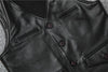 Black top grain cowhide leather riding vest