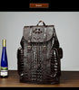 Men genuine crocodile leather backpack