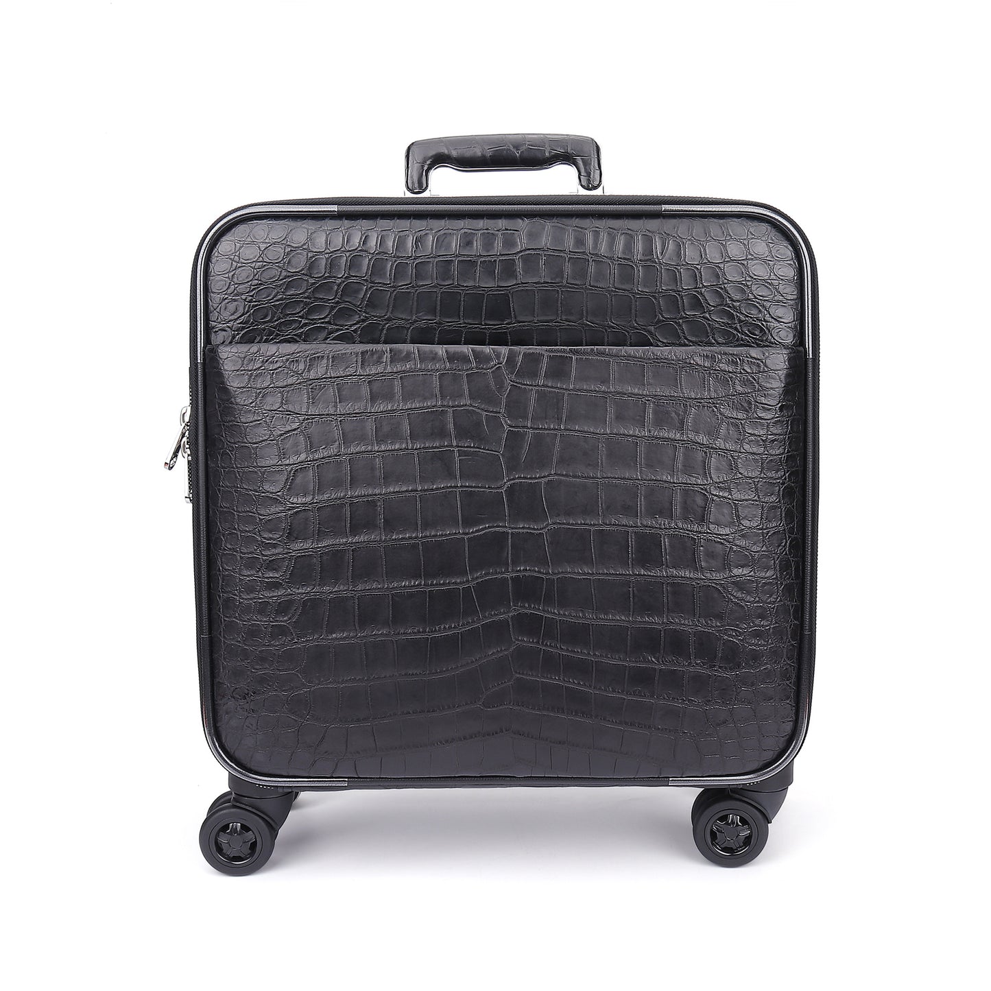 Premium Real Crocodile Leather Trolley Suitcase for Men