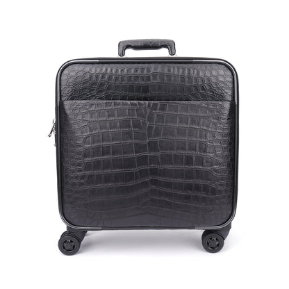 Premium Real Crocodile Leather Trolley Suitcase for Men