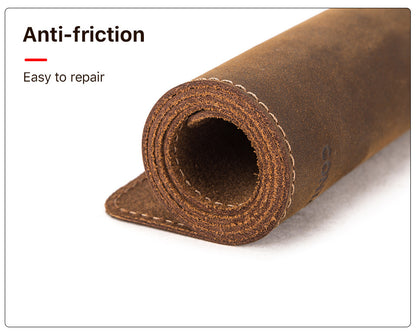 Retro Leather Desk Mat for Laptop and Office Desk