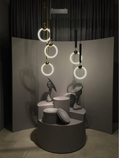 Nordic Postmodern Ring Chandelier Ceiling Lamp for Modern Interiors