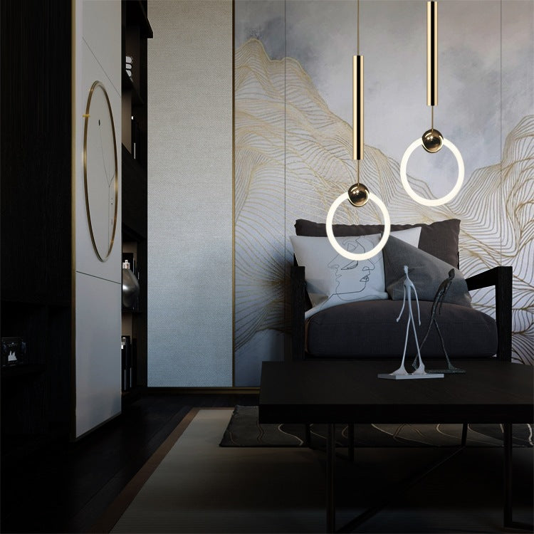 Nordic Postmodern Ring Chandelier Ceiling Lamp for Modern Interiors
