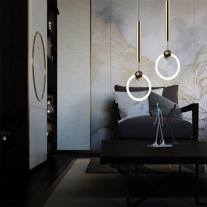 Nordic Postmodern Ring Chandelier Ceiling Lamp for Modern Interiors