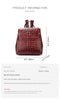 Women’s Designer Genuine Leather Crocodile Pattern Backpack