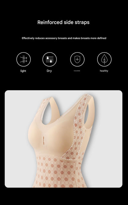 Seamless Lace Body Shaper Bodysuit with Bra and Hip Lift