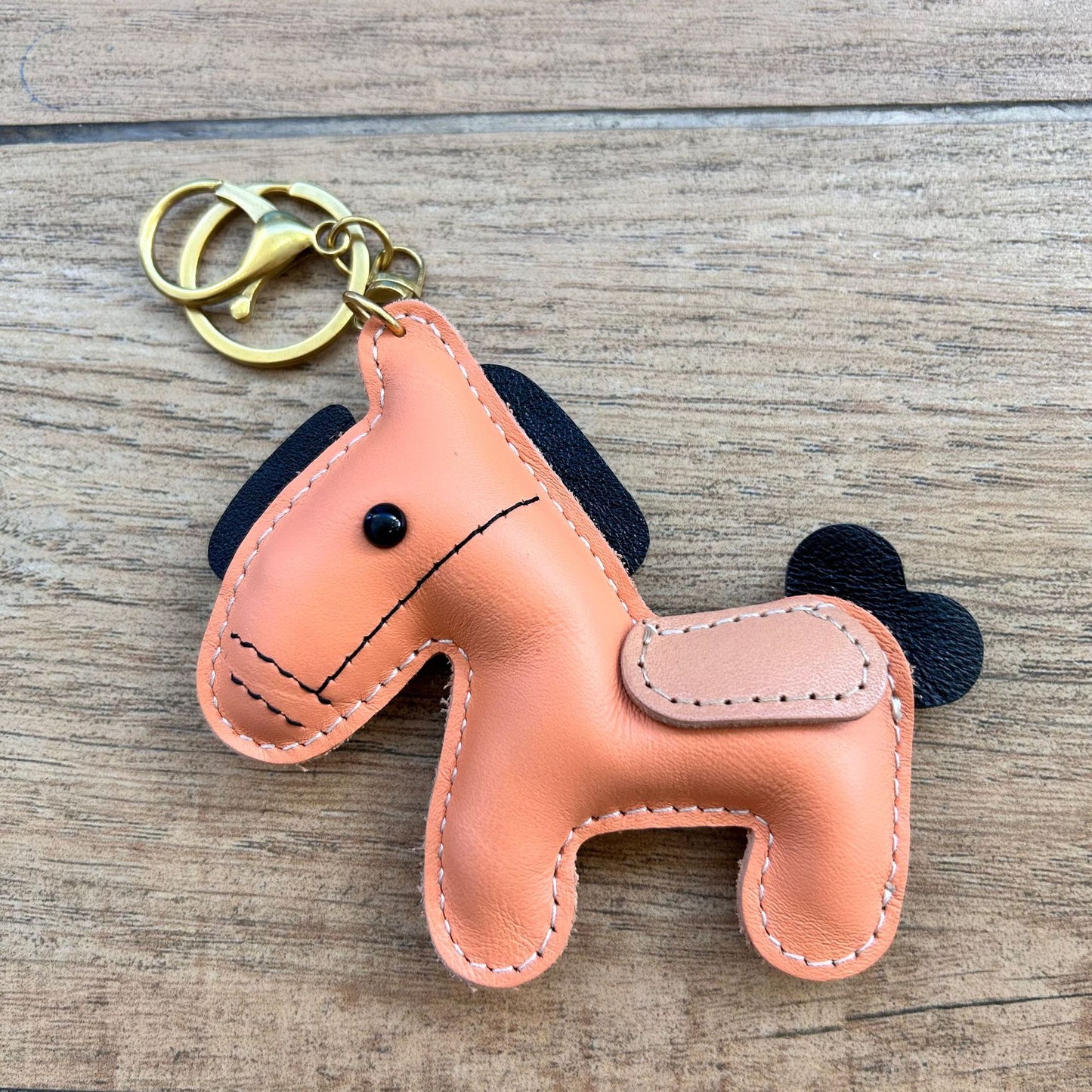 Leather horse keychain cute pony bag charm gift accessory 13
