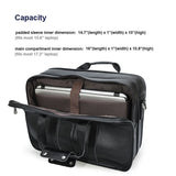 Men Leather Briefcases 17" Laptop Travel Bag