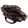 Genuine Leather Office Briefcase Bag with Suitcase Sleeve