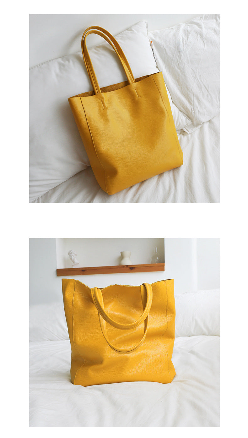 Women Leather Tote Bag Large Capacity Office Shoulder Purse