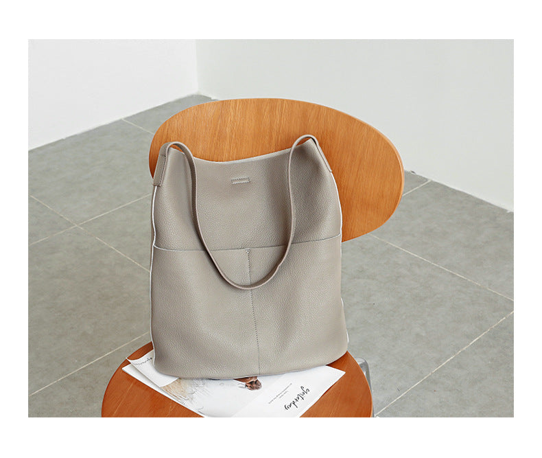 Women Leather Tote Bag Office Shoulder Purse