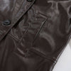 Women's Brown Genuine Leather Trench Coat