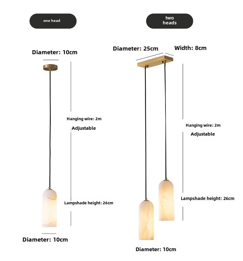 Spanish Natural Marble Pendant Ceiling Light