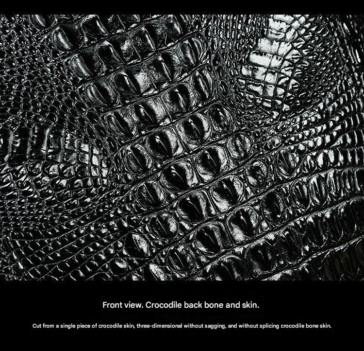 Men genuine crocodile leather backpack