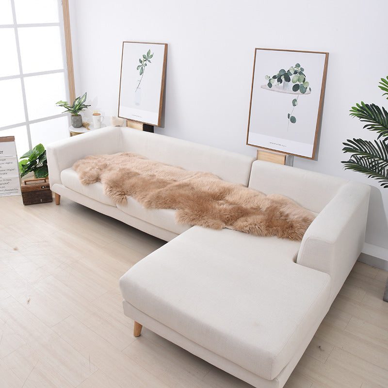 Genuine Sheepskin Runner for Sofa and Bedroom Floor Decor