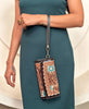 Tooled Leather Clutch Carved Leather Wristlet