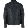 Men Biker Leather Jacket Zipped Style