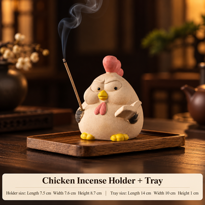 Stick Incense Holder Cute Ceramic Chicken Tabletop Decor