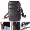 Men Leather Phone Pouch Waist Belt Bag