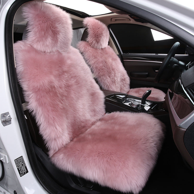 Genuine Sheepskin Car Seat Covers with Long Plush Wool