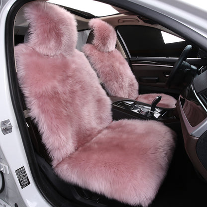 Genuine Sheepskin Car Seat Covers with Long Plush Wool