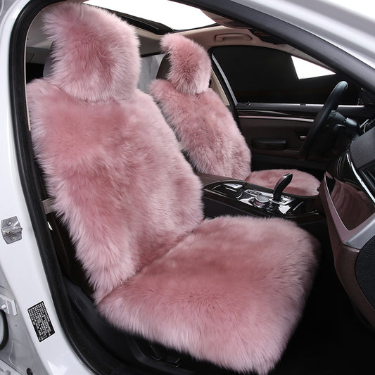 Genuine Sheepskin Car Seat Covers with Long Plush Wool