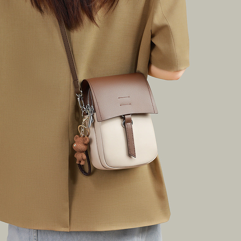 Small Leather Crossbody Phone Bag for Women
