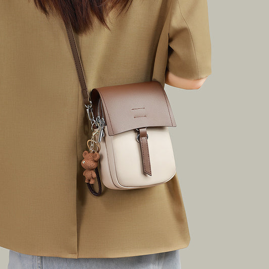 Small Leather Crossbody Phone Bag for Women