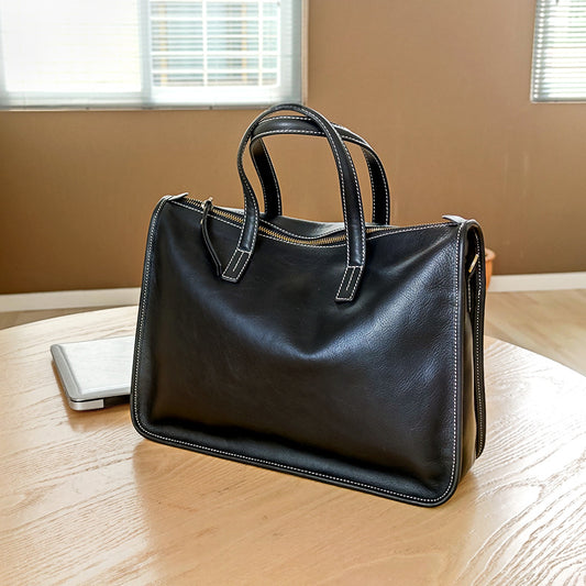 Women Leather Messenger Bag Briefcase Handbag
