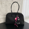 Genuine Leather Shoulder Bag for Women with Zipper Closure