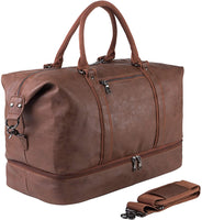 Handcrafted real leather duffle bag men