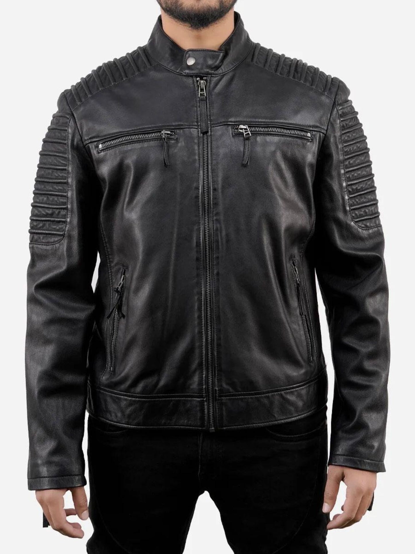 Men's Motorcycle Leather Jacket