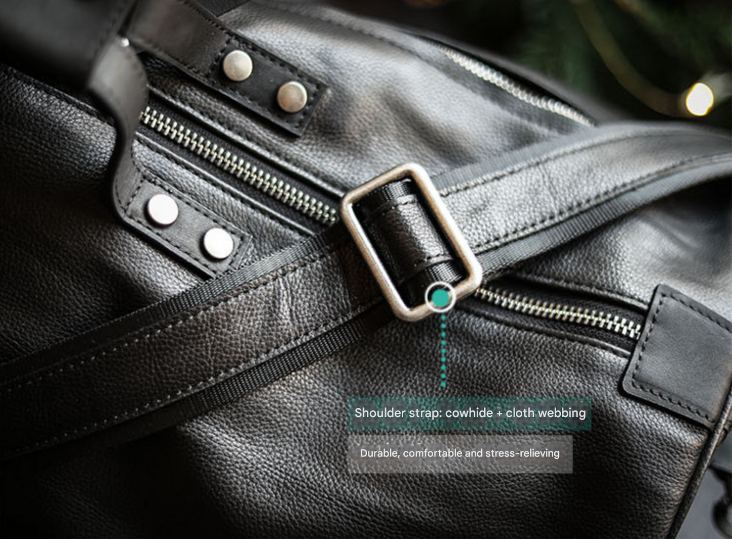 Men’s Genuine Leather Large Travel Bag