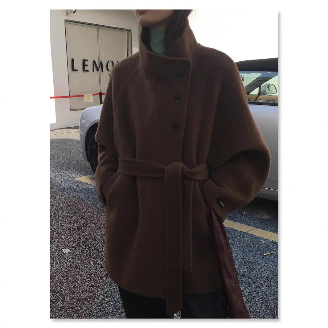 Women’s Maillard Stand-Collar Wool Coat