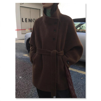 Women’s Maillard Stand-Collar Wool Coat