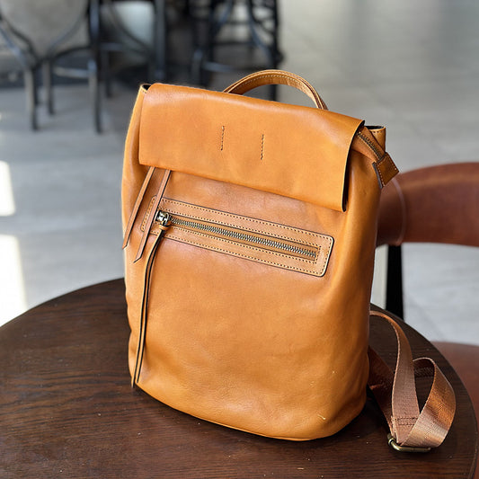Leather Backpack Women Laptop & Office Use