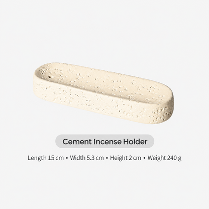 Incense Stick Holder in Textured Cement for Minimalist Home Decor