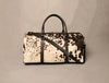 Western Cowhide Luggage Bag Black White