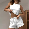 Summer sleepwear two piece outfit women's