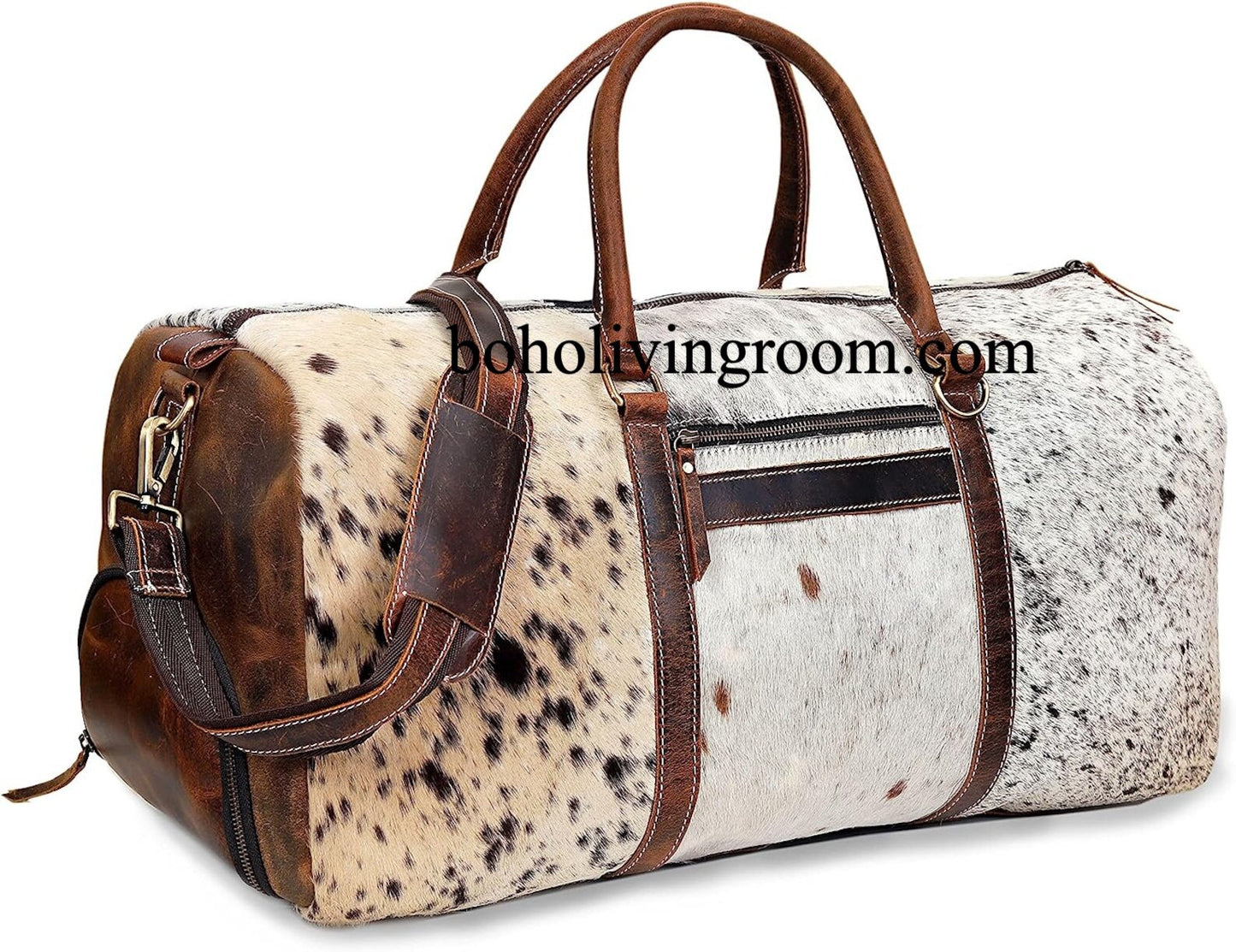 Handmade Cowhide Leather Duffel Bag