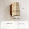 Yellow Travertine Wall Lamp Solid Wood Sconce