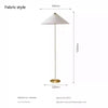 Danish Wabi-Sabi Rattan Floor Lamp Retro Hat Style Standing Light