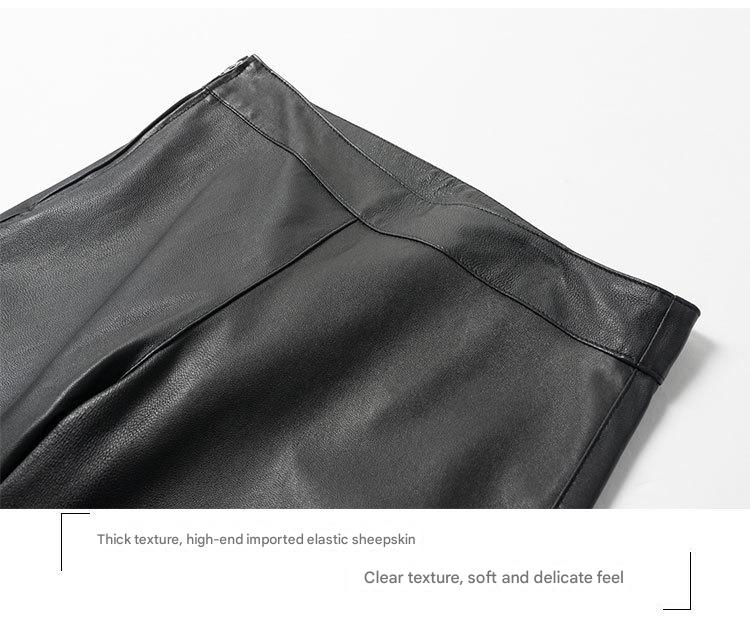 Women’s Flared Leather Pants High Waisted Cropped