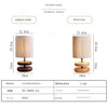 Wabi-sabi Solid Wood Table Lamp with Fabric Lampshade
