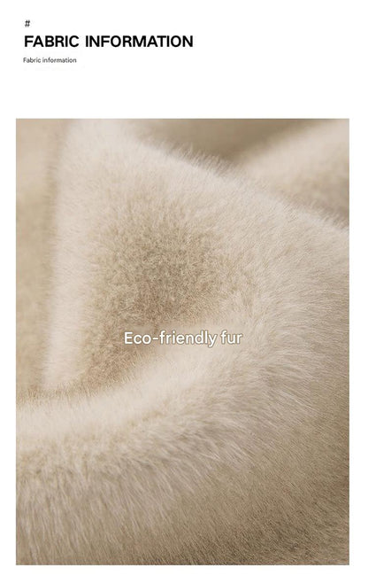 Short Mink Fur Coat Women Double Breasted Winter Jacket