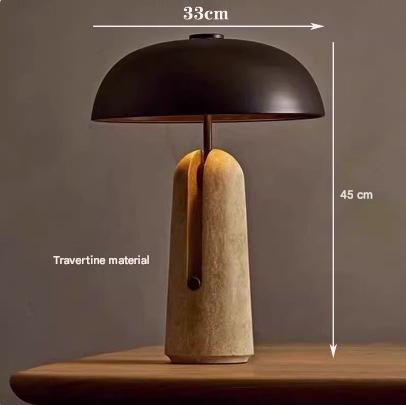 Nordic Travertine Table Lamp Modern Retro Wabi-Sabi Design